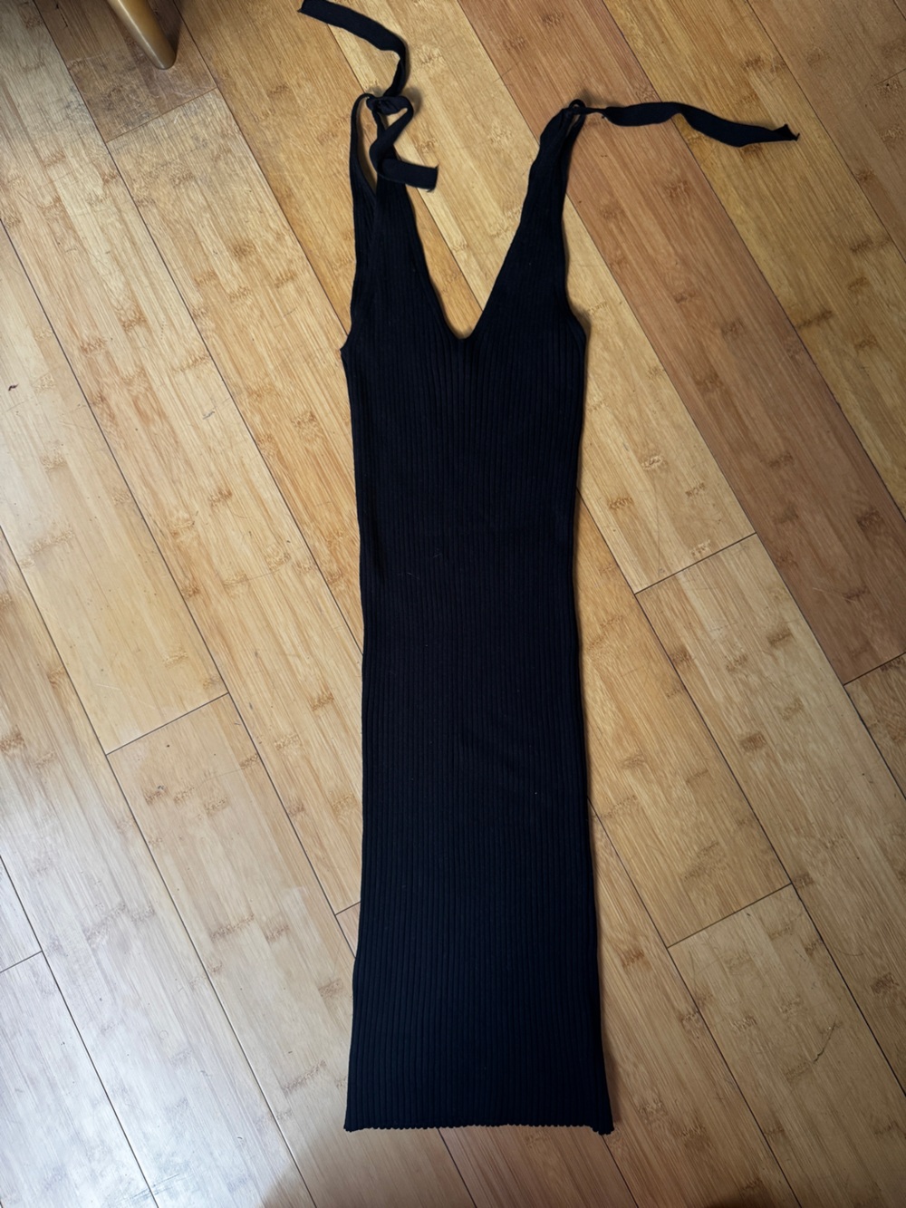 Active USA Black Ribbed Dress Small